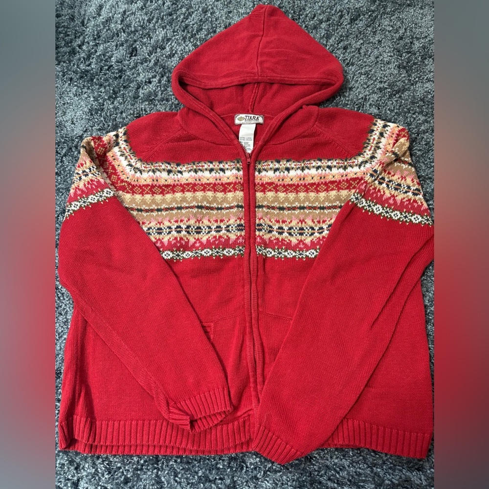 TIARA | Women’s Vintage Full Zip Sweaters - Picture 3 of 4